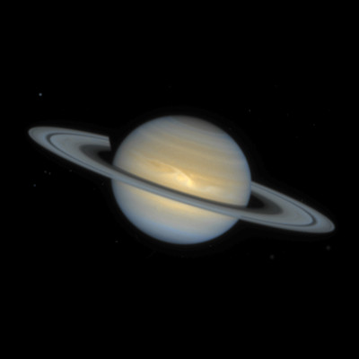 Link zu Beobachtungshinweisen für das vierte Quartal 2026 – Das Bild zeigt den Ringplaneten Saturn (Aufnahme des Hubble-Weltraumteleskops).
