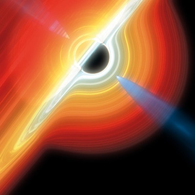 Link zur Beschreibung des astronomischen Programms „Schwarze Löcher“ für Erwachsene und Kinder ab ca. 10 Jahre – Das Bild zeigt eine künstlerische Darstellung der direkten Umgebung eines Schwarzen Lochs.