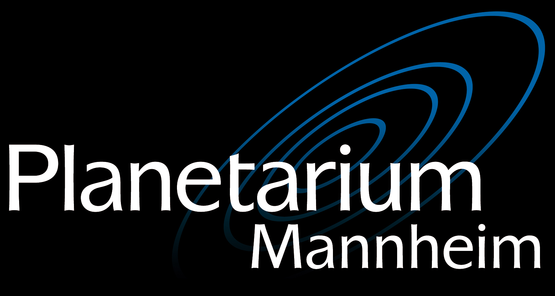 Das Bild zeigt das Logo des Planetarium Mannheim mit weißer Schrift auf schwarzem Hintergrund. Das Bild zeigt das Logo des Planetarium Mannheim mit weißer Schrift auf schwarzem Hintergrund.
