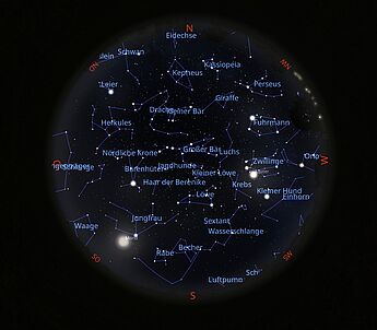 Das Bild zeigt die Sternkarte vom 15.12.2025 um 6:00 Uhr.