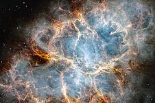 Das Bild zeigt den Krebsnebel, es wurde vom James-Webb-Weltraumteleskop aufgenommen.